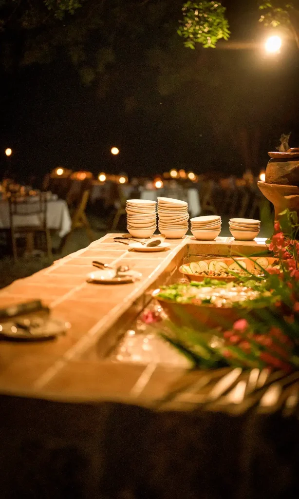 Sunset beach buffet